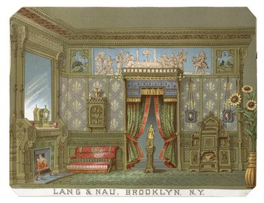 <em>"Tradecard. Lang & Nau. Brooklyn, NY. Recto."</em>. Printed material, 6.8 x 5.25 in (17.4 x 13.4 cm). Brooklyn Museum, CHART_2012. (HF5841_C59_v1_p42_tradecard03_recto.jpg