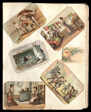 <em>"Full view of scrapbook page. Includes 2 tradecards of Brooklyn businesses: Coperthwait & Carpets, M. Schulz & Bro."</em>. Printed material, 10 x 12.25 in (25.4 x 31.1 cm). Brooklyn Museum, CHART_2012. (HF5841_C59_v1_p50.jpg