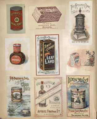 <em>"Scrapbook page."</em>. Printed material, 16.15 x 13in (41 x 33cm). Brooklyn Museum, CHART_2012. (HF5841_C59_v3_p21_overall.jpg