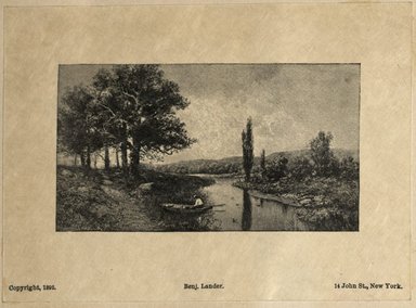 <em>"Trade card. Benjamin Lander. Brooklyn."</em>, 1892. Printed material, 3.6 x 5in (9.14 x 12.7cm). Brooklyn Museum, CHART_2012. (Photo: Benjamin Lander, HF5841_C59_v3_p51a_tradecard_Benjamin_Lander_1.jpg