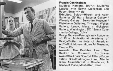 <em>"Brooklyn Museum Art School faculty. Francis Cunningham ca. 1979."</em>, 1979. Bw photographic print. Brooklyn Museum, Art School. (Photo: Brooklyn Museum, MAS_Vfacultyi013.jpg