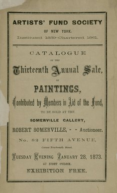 <em>"Front cover."</em>, 1873. Printed material. Brooklyn Museum, NYARC Documenting the Gilded Age phase 2. (Photo: New York Art Resources Consortium, N1206_Un3_R93_1873_0001.jpg