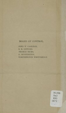 <em>"Back cover."</em>, 1873. Printed material. Brooklyn Museum, NYARC Documenting the Gilded Age phase 2. (Photo: New York Art Resources Consortium, N1206_Un3_R93_1873_0012.jpg
