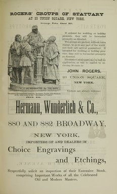 <em>"Advertisement."</em>, 1880. Printed material. Brooklyn Museum, NYARC Documenting the Gilded Age phase 1. (Photo: New York Art Resources Consortium, N1206_Un3_Sa4_0009.jpg