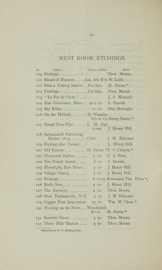 <em>"Checklist."</em>, 1880. Printed material. Brooklyn Museum, NYARC Documenting the Gilded Age phase 1. (Photo: New York Art Resources Consortium, N1206_Un3_Sa4_0020.jpg