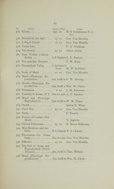 <em>"Checklist."</em>, 1880. Printed material. Brooklyn Museum, NYARC Documenting the Gilded Age phase 1. (Photo: New York Art Resources Consortium, N1206_Un3_Sa4_0039.jpg