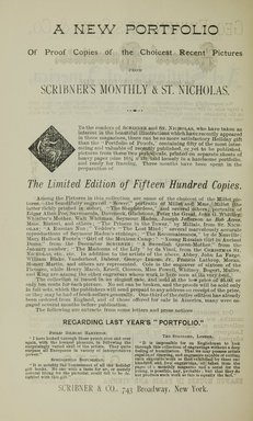 <em>"Advertisement."</em>, 1880. Printed material. Brooklyn Museum, NYARC Documenting the Gilded Age phase 1. (Photo: New York Art Resources Consortium, N1206_Un3_Sa4_0044.jpg