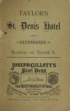 <em>"Advertisement."</em>, 1880. Printed material. Brooklyn Museum, NYARC Documenting the Gilded Age phase 1. (Photo: New York Art Resources Consortium, N1206_Un3_Sa4_0047.jpg