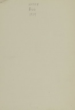 <em>"Blank page."</em>, 1919. Printed material. Brooklyn Museum, NYARC Documenting the Gilded Age phase 2. (Photo: New York Art Resources Consortium, N1228_B66_1919_0004.jpg