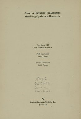 <em>"Front matter."</em>, 1916. Printed material. Brooklyn Museum, NYARC Documenting the Gilded Age phase 2. (Photo: New York Art Resources Consortium, N1236_Sw3_B79_0006.jpg
