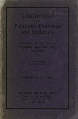 <em>"Front cover."</em>, 1915. Printed material. Brooklyn Museum, NYARC Documenting the Gilded Age phase 1. (Photo: New York Art Resources Consortium, N1236_Un3_M76_0005.jpg