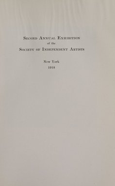 <em>"Section header."</em>, 1918. Printed material. Brooklyn Museum, NYARC Documenting the Gilded Age phase 2. (Photo: New York Art Resources Consortium, N1236_Un3_So2_1918_0015.jpg