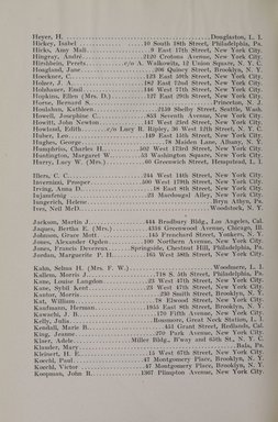 <em>"Member list."</em>, 1918. Printed material. Brooklyn Museum, NYARC Documenting the Gilded Age phase 2. (Photo: New York Art Resources Consortium, N1236_Un3_So2_1918_0100.jpg