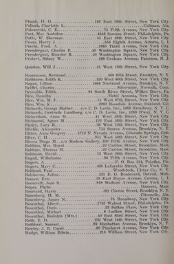 <em>"Member list."</em>, 1918. Printed material. Brooklyn Museum, NYARC Documenting the Gilded Age phase 2. (Photo: New York Art Resources Consortium, N1236_Un3_So2_1918_0104.jpg
