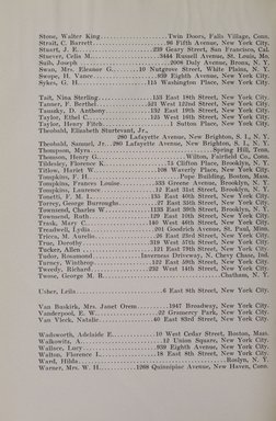 <em>"Member list."</em>, 1918. Printed material. Brooklyn Museum, NYARC Documenting the Gilded Age phase 2. (Photo: New York Art Resources Consortium, N1236_Un3_So2_1918_0106.jpg