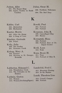 <em>"Index."</em>, 1919. Printed material. Brooklyn Museum, NYARC Documenting the Gilded Age phase 2. (Photo: New York Art Resources Consortium, N1236_Un3_So2_1919_0092.jpg