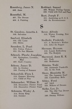 <em>"Index."</em>, 1919. Printed material. Brooklyn Museum, NYARC Documenting the Gilded Age phase 2. (Photo: New York Art Resources Consortium, N1236_Un3_So2_1919_0098.jpg