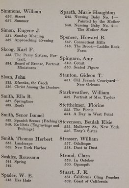 <em>"Index."</em>, 1919. Printed material. Brooklyn Museum, NYARC Documenting the Gilded Age phase 2. (Photo: New York Art Resources Consortium, N1236_Un3_So2_1919_0099.jpg