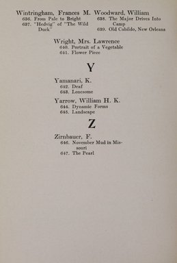 <em>"Index."</em>, 1919. Printed material. Brooklyn Museum, NYARC Documenting the Gilded Age phase 2. (Photo: New York Art Resources Consortium, N1236_Un3_So2_1919_0102.jpg