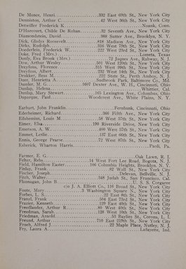 <em>"Member list."</em>, 1919. Printed material. Brooklyn Museum, NYARC Documenting the Gilded Age phase 2. (Photo: New York Art Resources Consortium, N1236_Un3_So2_1919_0105.jpg