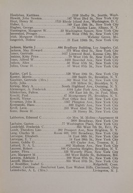 <em>"Member list."</em>, 1919. Printed material. Brooklyn Museum, NYARC Documenting the Gilded Age phase 2. (Photo: New York Art Resources Consortium, N1236_Un3_So2_1919_0107.jpg