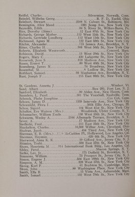 <em>"Member list."</em>, 1919. Printed material. Brooklyn Museum, NYARC Documenting the Gilded Age phase 2. (Photo: New York Art Resources Consortium, N1236_Un3_So2_1919_0110.jpg