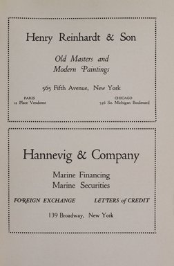 <em>"Advertisement."</em>, 1919. Printed material. Brooklyn Museum, NYARC Documenting the Gilded Age phase 2. (Photo: New York Art Resources Consortium, N1236_Un3_So2_1919_0113.jpg