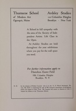 <em>"Advertisement."</em>, 1919. Printed material. Brooklyn Museum, NYARC Documenting the Gilded Age phase 2. (Photo: New York Art Resources Consortium, N1236_Un3_So2_1919_0114.jpg