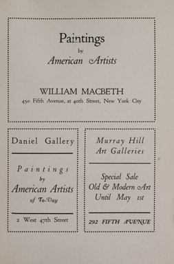 <em>"Advertisement."</em>, 1919. Printed material. Brooklyn Museum, NYARC Documenting the Gilded Age phase 2. (Photo: New York Art Resources Consortium, N1236_Un3_So2_1919_0117.jpg