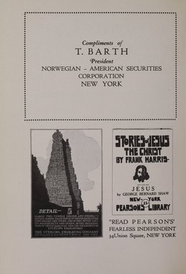 <em>"Advertisement."</em>, 1919. Printed material. Brooklyn Museum, NYARC Documenting the Gilded Age phase 2. (Photo: New York Art Resources Consortium, N1236_Un3_So2_1919_0122.jpg