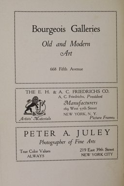 <em>"Advertisement."</em>, 1919. Printed material. Brooklyn Museum, NYARC Documenting the Gilded Age phase 2. (Photo: New York Art Resources Consortium, N1236_Un3_So2_1919_0126.jpg