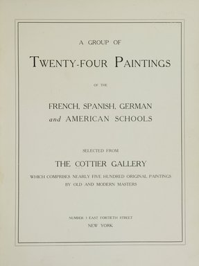 <em>"Title page."</em>, 1910. Printed material. Brooklyn Museum, NYARC Documenting the Gilded Age phase 1. (Photo: New York Art Resources Consortium, N133_C82_0011.jpg