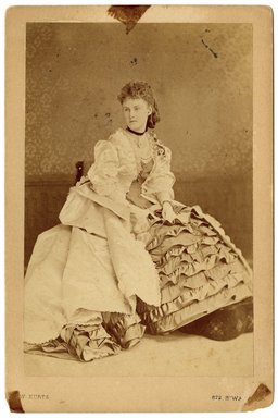 <em>"Bierstadt Collection. Rosalie Bierstadt, seated."</em>. Bw photograph, 6 x 4in (15 x 10.5 cm). Brooklyn Museum, Bierstadt. (N200_B473_A1_1996.169.12.jpg