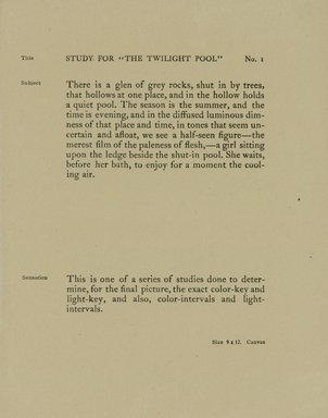 <em>"Checklist."</em>. Printed material. Brooklyn Museum, NYARC Documenting the Gilded Age phase 2. (Photo: New York Art Resources Consortium, N200_B81_G29_0005.jpg