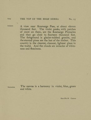 <em>"Checklist."</em>. Printed material. Brooklyn Museum, NYARC Documenting the Gilded Age phase 2. (Photo: New York Art Resources Consortium, N200_B81_G29_0019.jpg