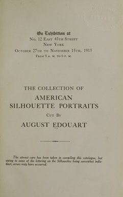 <em>"Title page."</em>, 1913. Printed material. Brooklyn Museum, NYARC Documenting the Gilded Age phase 2. (Photo: New York Art Resources Consortium, N200_Ed6_V59_0007.jpg