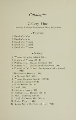 <em>"Checklist."</em>, 1915. Printed material. Brooklyn Museum, NYARC Documenting the Gilded Age phase 1. (Photo: New York Art Resources Consortium, N200_M42_M76_0017.jpg