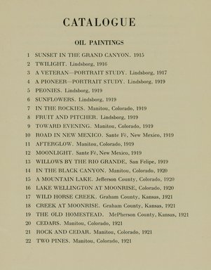 <em>"Checklist."</em>, 1922. Printed material. Brooklyn Museum, NYARC Documenting the Gilded Age phase 2. (Photo: New York Art Resources Consortium, N200_Sa4_B11_0015.jpg