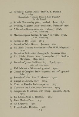 <em>"Checklist."</em>, 1910. Printed material. Brooklyn Museum, NYARC Documenting the Gilded Age phase 2. (Photo: New York Art Resources Consortium, N200_Sm4_C33_0010.jpg