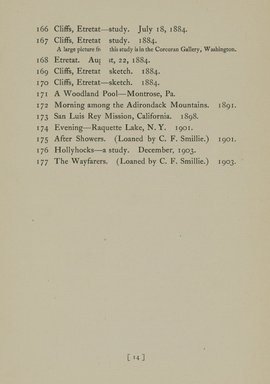 <em>"Checklist."</em>, 1910. Printed material. Brooklyn Museum, NYARC Documenting the Gilded Age phase 2. (Photo: New York Art Resources Consortium, N200_Sm4_C33_0016.jpg