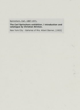 <em>"Pamphlet binder cover."</em>, 1922. Printed material. Brooklyn Museum, NYARC Documenting the Gilded Age phase 2. (Photo: New York Art Resources Consortium, N200_Sp8_St4_0001.jpg