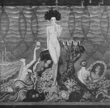 <em>"Paul Thevenaz, Mural Decoration (circa 1920) for the Swimming Pool of Mrs. George Blumenthal"</em>, c.1920. Printed material. Brooklyn Museum, 1920s. (N200_T352_A2_Thevenaz_np_detail_mural_for_Blumenthal_swimming_pool_PS4.jpg