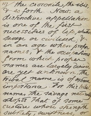 <em>"Original manuscript of a lecture given by Amelia Edwards at the Brooklyn Academy of Music on March 10, 1890."</em>. Manuscript. Brooklyn Museum. (Photo: Brooklyn Museum, N362.1_E9_Edwards_p117_PS4.jpg