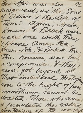 <em>"Original manuscript of a lecture given by Amelia Edwards at the Brooklyn Academy of Music on March 10, 1890."</em>. Manuscript. Brooklyn Museum. (Photo: Brooklyn Museum, N362.1_E9_Edwards_p125_PS4.jpg