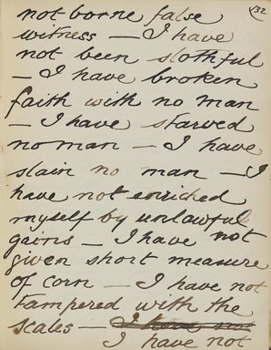 <em>"Original manuscript of a lecture given by Amelia Edwards at the Brooklyn Academy of Music on March 10, 1890."</em>. Manuscript. Brooklyn Museum. (Photo: Brooklyn Museum, N362.1_E9_Edwards_p132_PS4.jpg