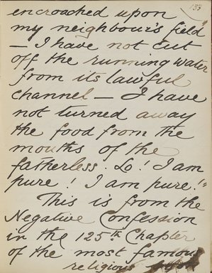 <em>"Original manuscript of a lecture given by Amelia Edwards at the Brooklyn Academy of Music on March 10, 1890."</em>. Manuscript. Brooklyn Museum. (Photo: Brooklyn Museum, N362.1_E9_Edwards_p133_PS4.jpg