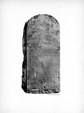 <em>"Plate. VI. 7. Stele eines Schatzmeisters Mhat."</em>, 1909. Printed material. Brooklyn Museum, Hathi Trust 2013. (Photo: Brooklyn Museum, N364_L59_B63_Leiden_v2_079_p06.jpg