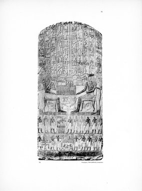 <em>"Plate. IX. 10. Stele eines Palastvorstehers Set-isis."</em>, 1909. Printed material. Brooklyn Museum, Hathi Trust 2013. (Photo: Brooklyn Museum, N364_L59_B63_Leiden_v2_082_p09.jpg