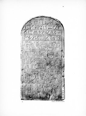 <em>"Plate. XI. 12. Stele eines Schiffkapitäns Her-hor."</em>, 1909. Printed material. Brooklyn Museum, Hathi Trust 2013. (Photo: Brooklyn Museum, N364_L59_B63_Leiden_v2_084_p11.jpg