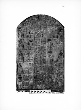 <em>"Plate. XXII. 26. Stele mit Namen und Darstellungen verschiedener Personen."</em>, 1909. Printed material. Brooklyn Museum, Hathi Trust 2013. (Photo: Brooklyn Museum, N364_L59_B63_Leiden_v2_095_p22.jpg